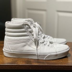 Vans White Sk8-Hi Shoes